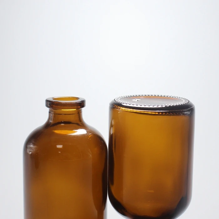 Wholesale 50ml Clear And Amber Moulded Vials With 20mm Neck Cheap Premium Vials Empty Injection Bottle Medication Vial
