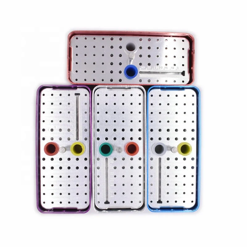 Dental 72holes Disinfection Endo Files Holder Box Autoclave Sterilizer Case Burs for Oral Care Tools Random Color