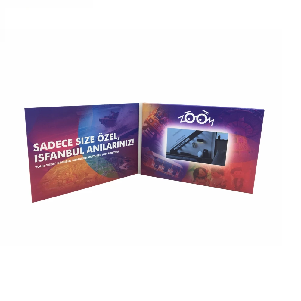 Wholesale A5 Paper Advertising Player 5 Inch LCD Booklet Business Video Brochure Card for Promotional or Gift Use