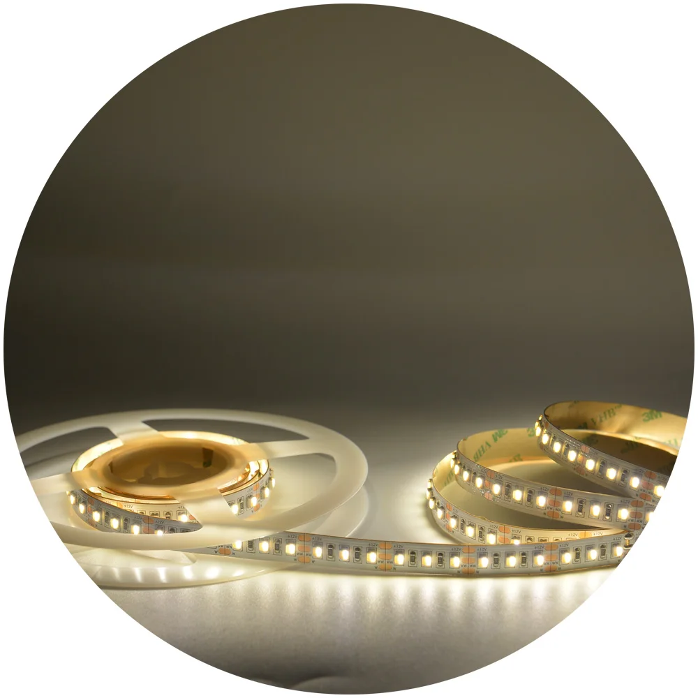 flexible dural color 2700-6500K 2in1 smd2835 120leds/m DC12V DC24V led strip cct for cabinet light