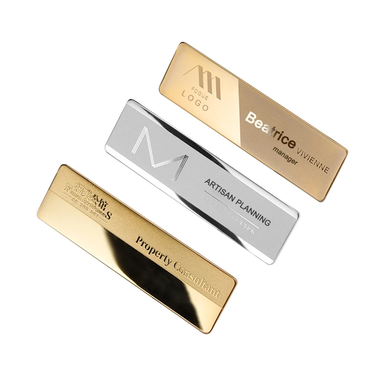 Оптовая торговля из нержавеющей стали позолоченные фирменные булавки на заказ металлические именные Значки для сотрудников