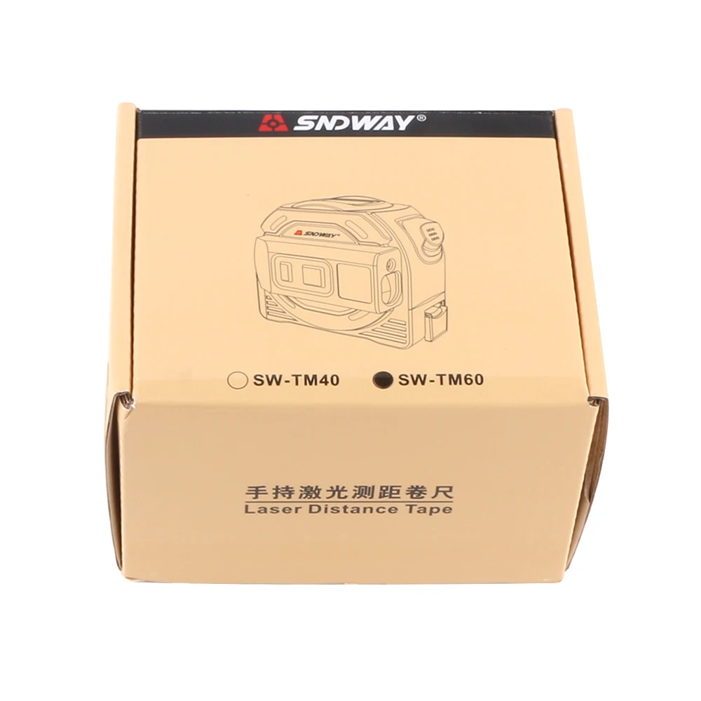 SNDWAY Новый Лазерный Дальномер лента дальномер Многофункциональный самоблокирующийся ручной инструмент устройства SW-TM60