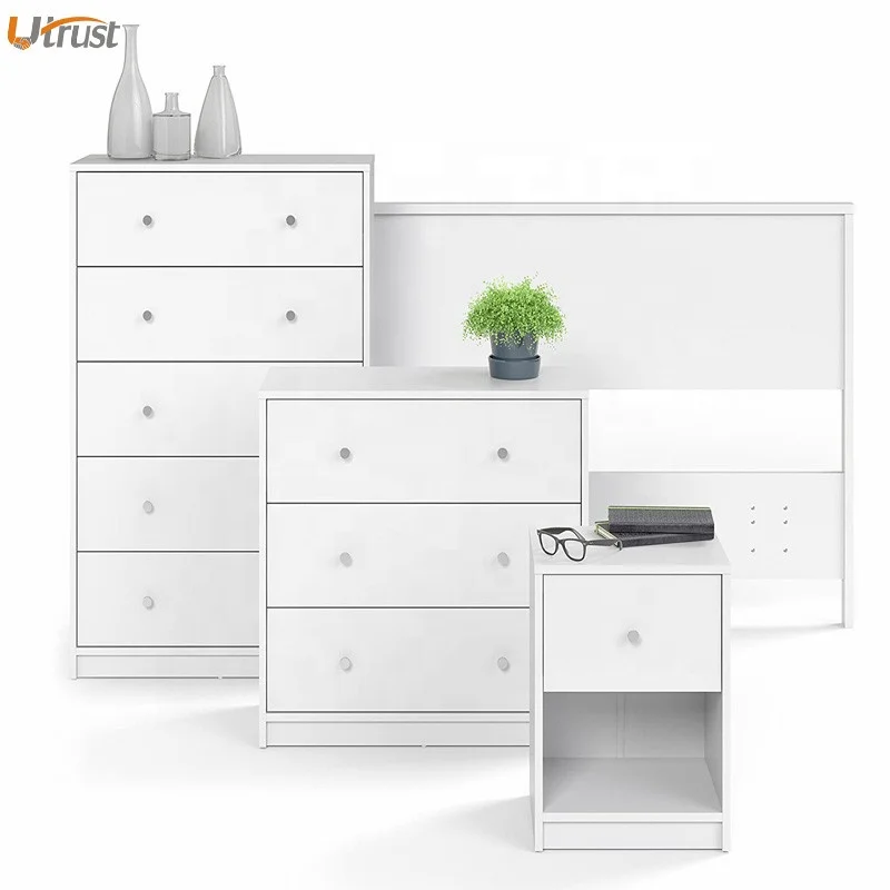 Popular simple steady high quality wooden light luxury chest of drawers bedroom industrial makeup 5 layer chest of drawers