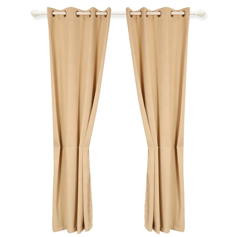 Popular classic South America  hot sell solid ready made curtain blackout curtain fabric curtain material