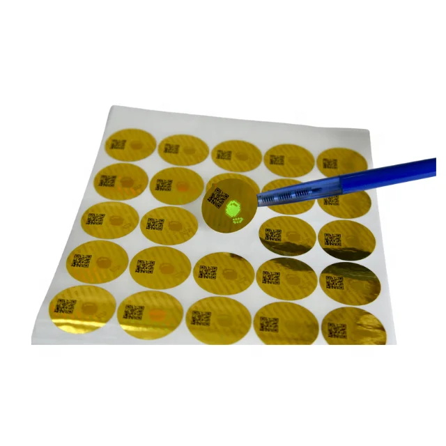 Custom Security QR Code Sticker Holographic Label Micro Text/QR Codes With Serial Number Sticker