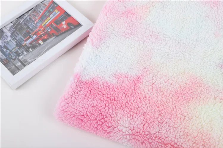 2019 china tie dye technology beautiful printed fleece blanket fabric