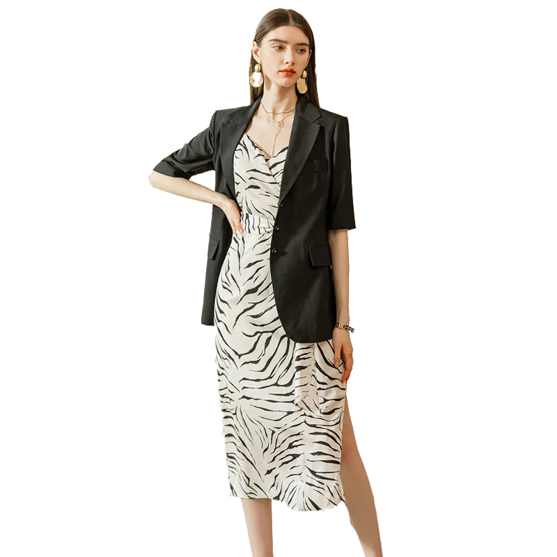 original fashion lady dress and jacket women formal career dresses satin off shoulder full corset dress