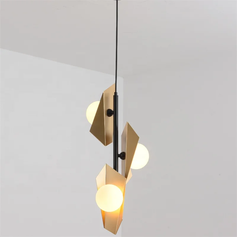 New Arrival Three Arms Globe Glass Shade Pendant Lights Lighting LED G9 Bulb Metal Pendant Lights