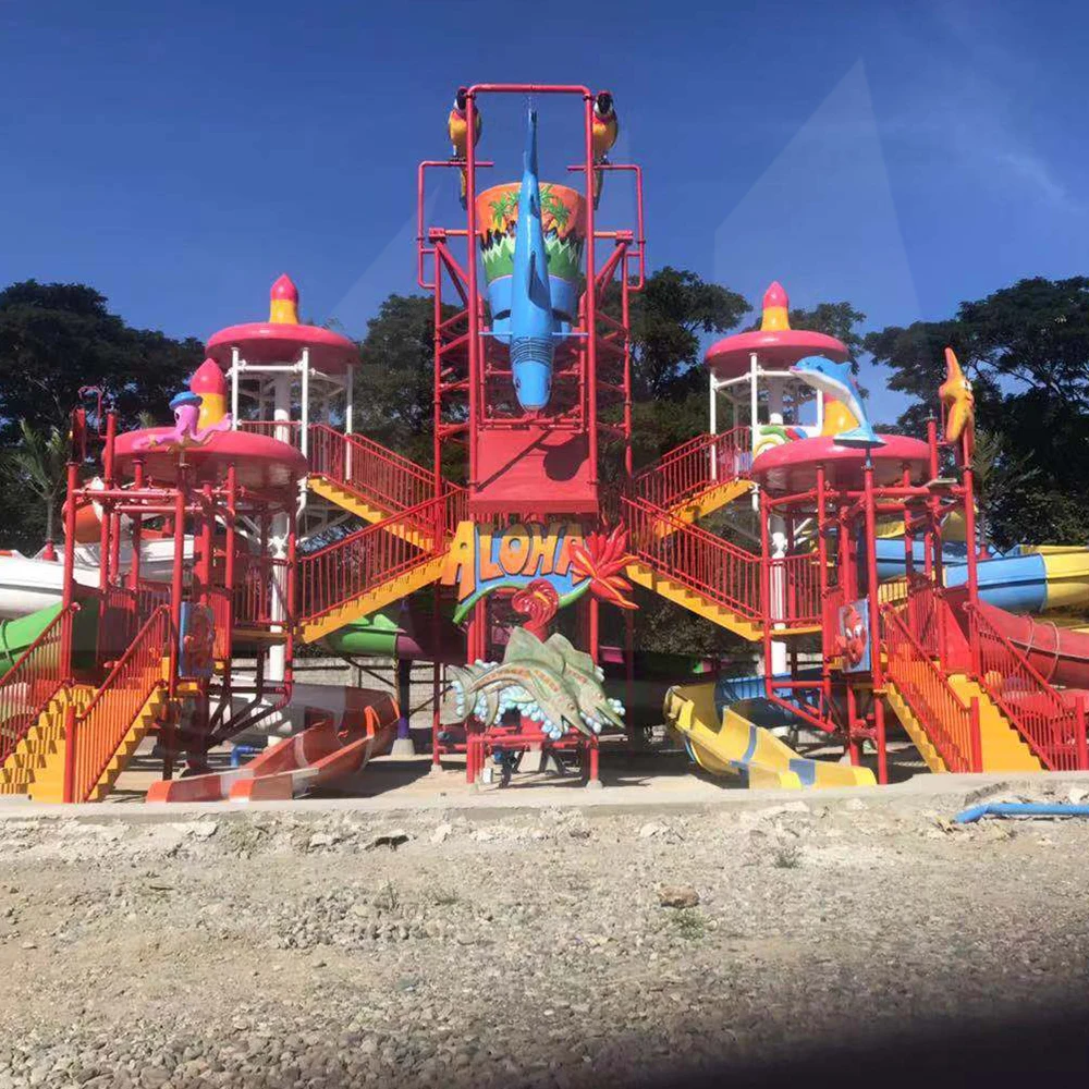 Philippines Hotel Water Park Wave Pool Fiberglass Water Slide