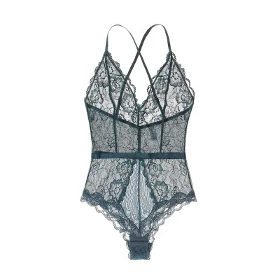 Custom Hot Sexy Luxury Femme Valentines Day Plus Size See Through Nighty Babydoll One-piece Lingerie Set