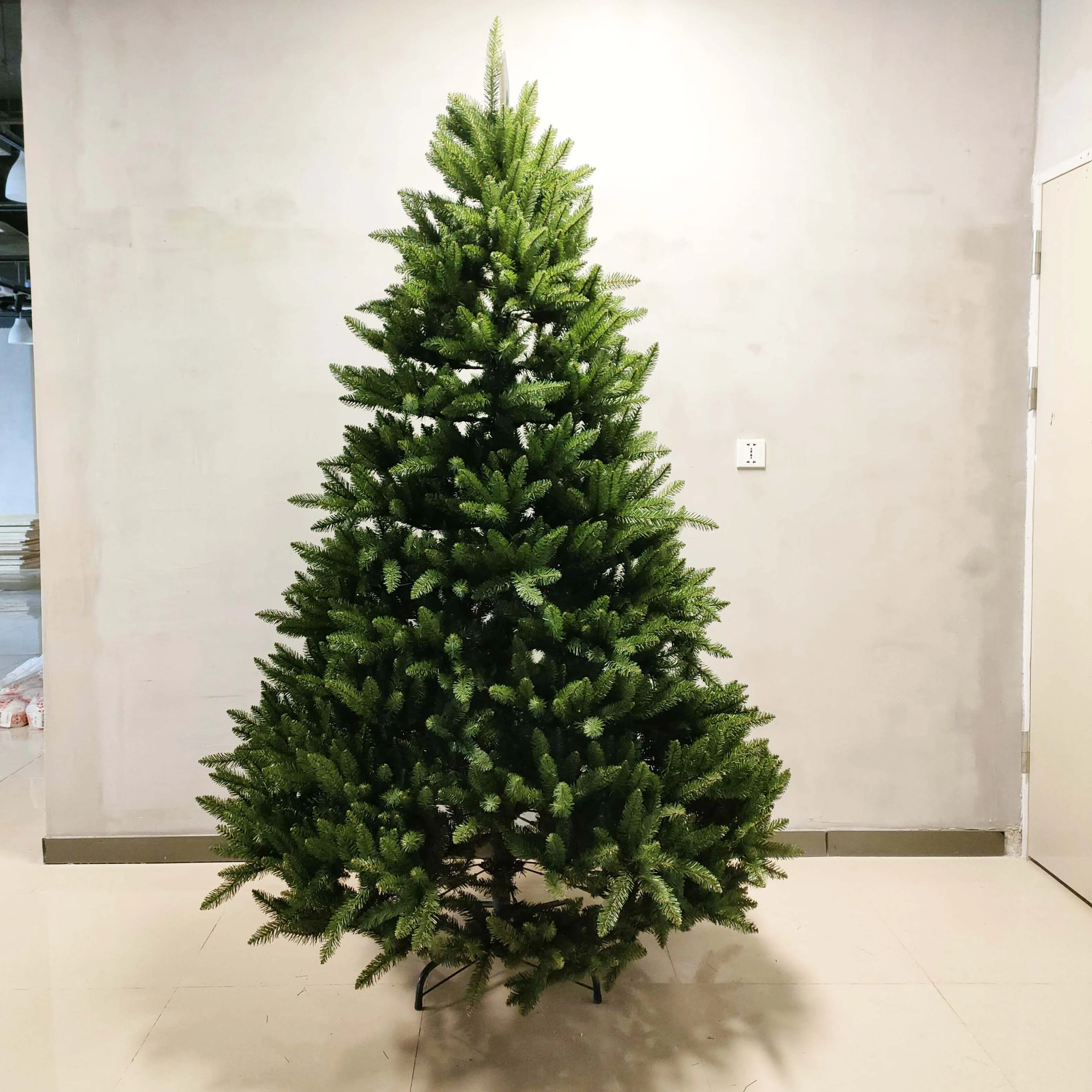 wholesale pe large pvc outdoor flocked  artificial  tree felt christmas tree large decoration ornaments