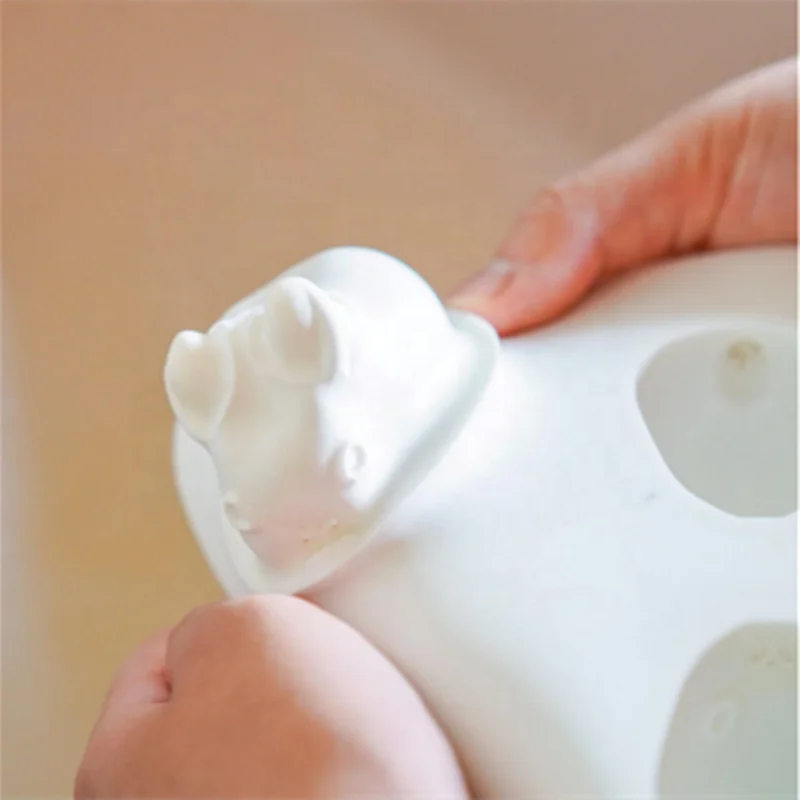 Food Grade Silicone Ice Cream Mold 6 Cavity Rabbit Chocolate Ice Lattice baking silicone molds