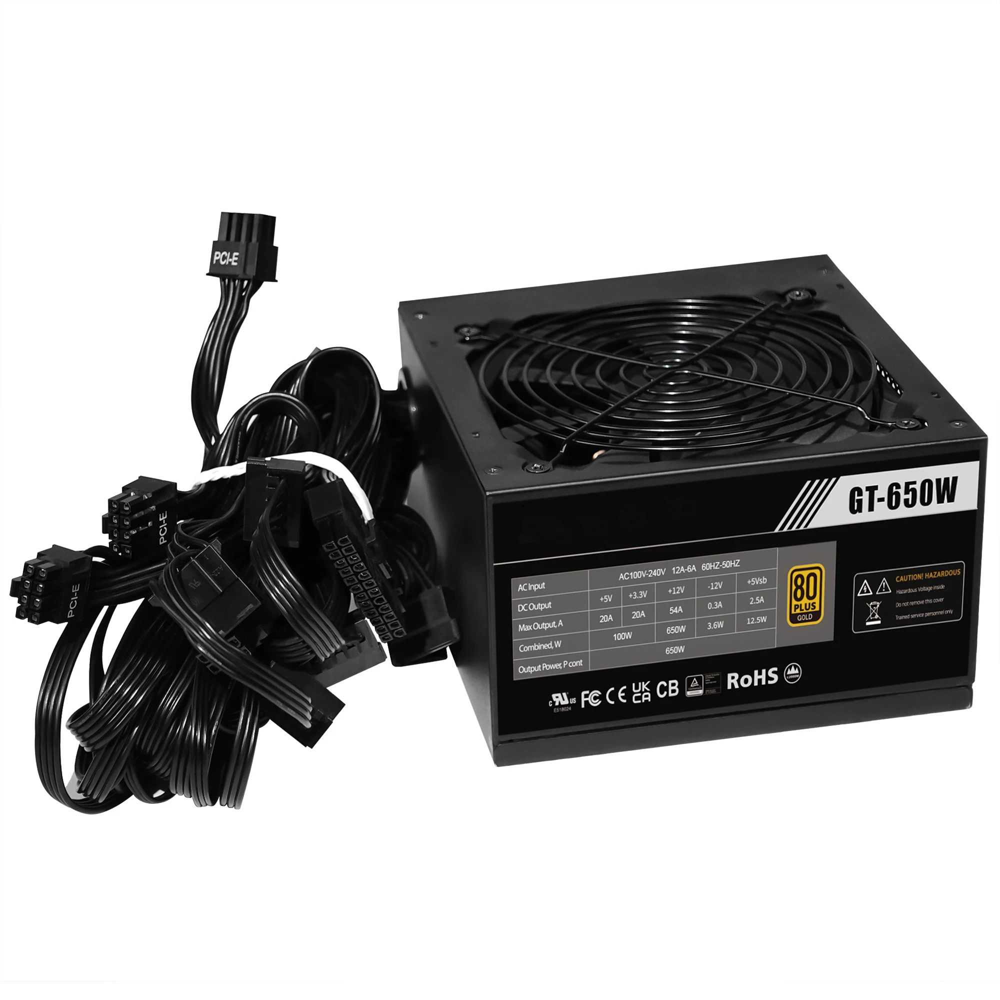 OEM High Quality 650 Watt 80 PLUS Bronze Certified Computer Power Supply Gaming PC Power Supply