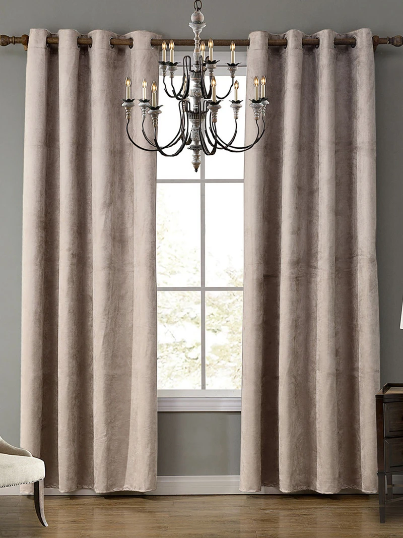 
i@home plain window curtain for store windows french style suede fabrics blackout curtains 