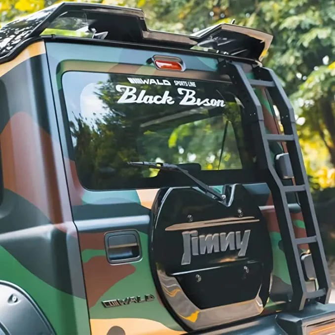 TELLIKA Bright black Matte black ACCESSORIES ABS Car wheel Spare tire cover For Suzuki jimny JB64 JB74 2019 2018 accessories