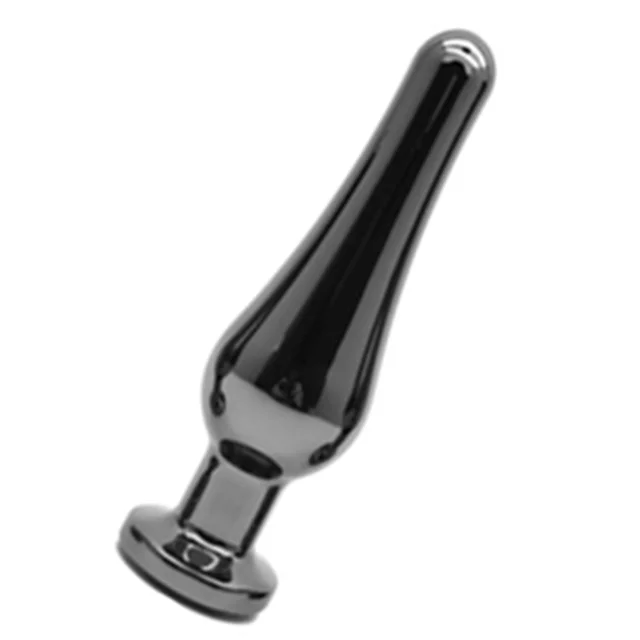 New gun color sex toy metal extended anal plug