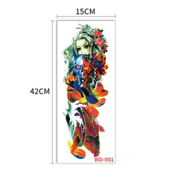 Free Quality Temporary Fake Skin Tattoo Sticker Washable Critica temporary Tattoo Arm Rest Tato Lengan Tangan Full For Man