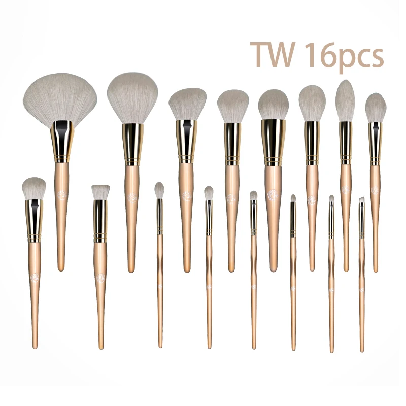 ENERGY Customize Logo 16pcs super soft synthetic hair Makeup Brush Set