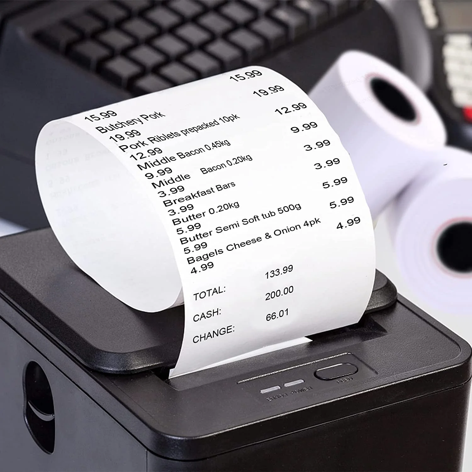 80x80mm Coreless Thermal Paper Roll POS Receipt Paper Cash Register Paper Movie Tickets 80x70mm