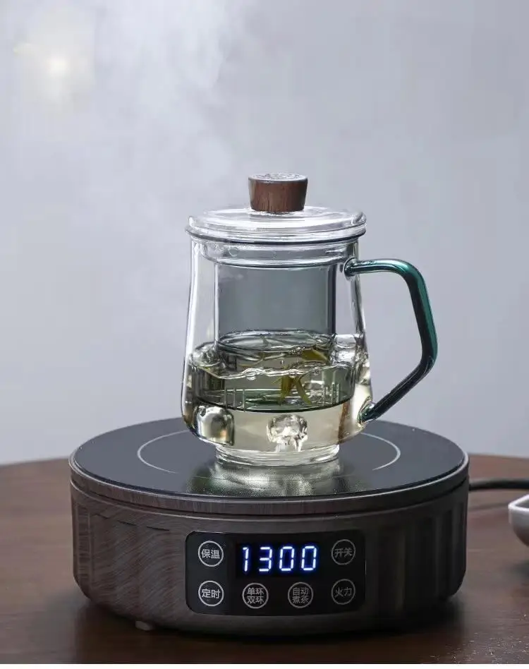 Heat Resistance Glass Three Pieces Filter Tea Coffee Cup