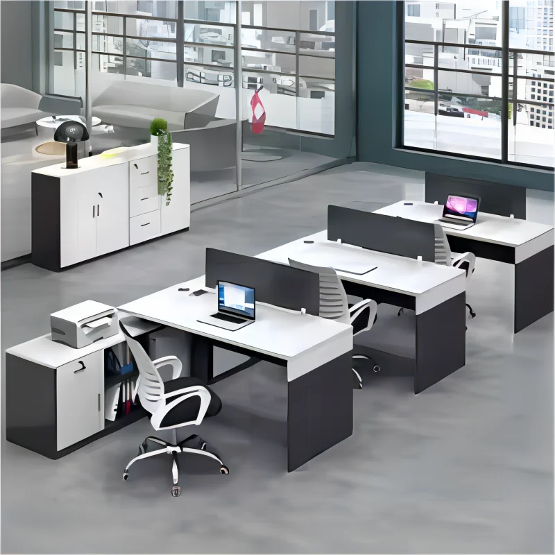 Liyu furniture Custom quality Assurance Staff desk 2/4/6 Computer workstation Desk Office Cubicle Staff desk