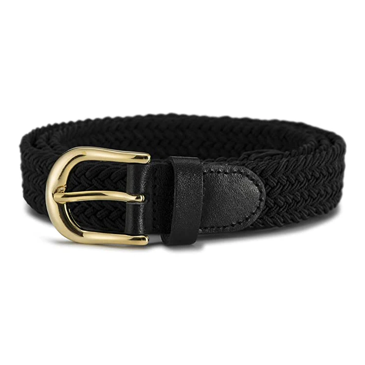 Factory Wholesale Custom Fabric Belt Unisex Woven Elastic Stretch Belt Women Sport Braided Stretch Elastic Belt