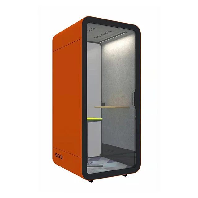 High-End  Single Person Soundproof Office Work Pods Soundproof Office Phone Booth Acoustic Work Station