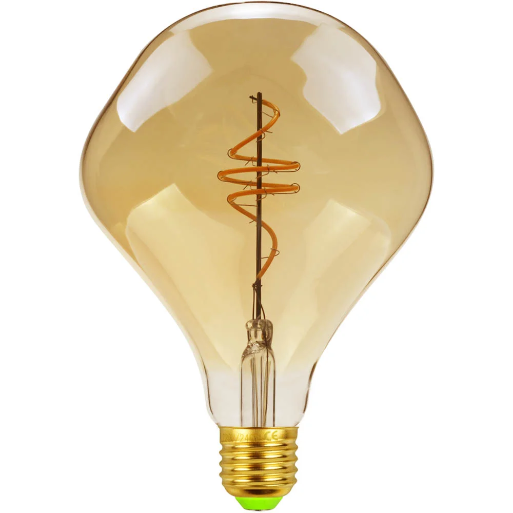 giant  light bulb US EU market smoke glass edison light bulb dimmable alien shape led filament bulb