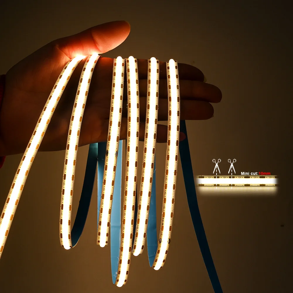 Светодиодная лента COXO mini cut cob 400 светодиодов ra90 5 мм 10 мм режущая лента mini cut cob led strip