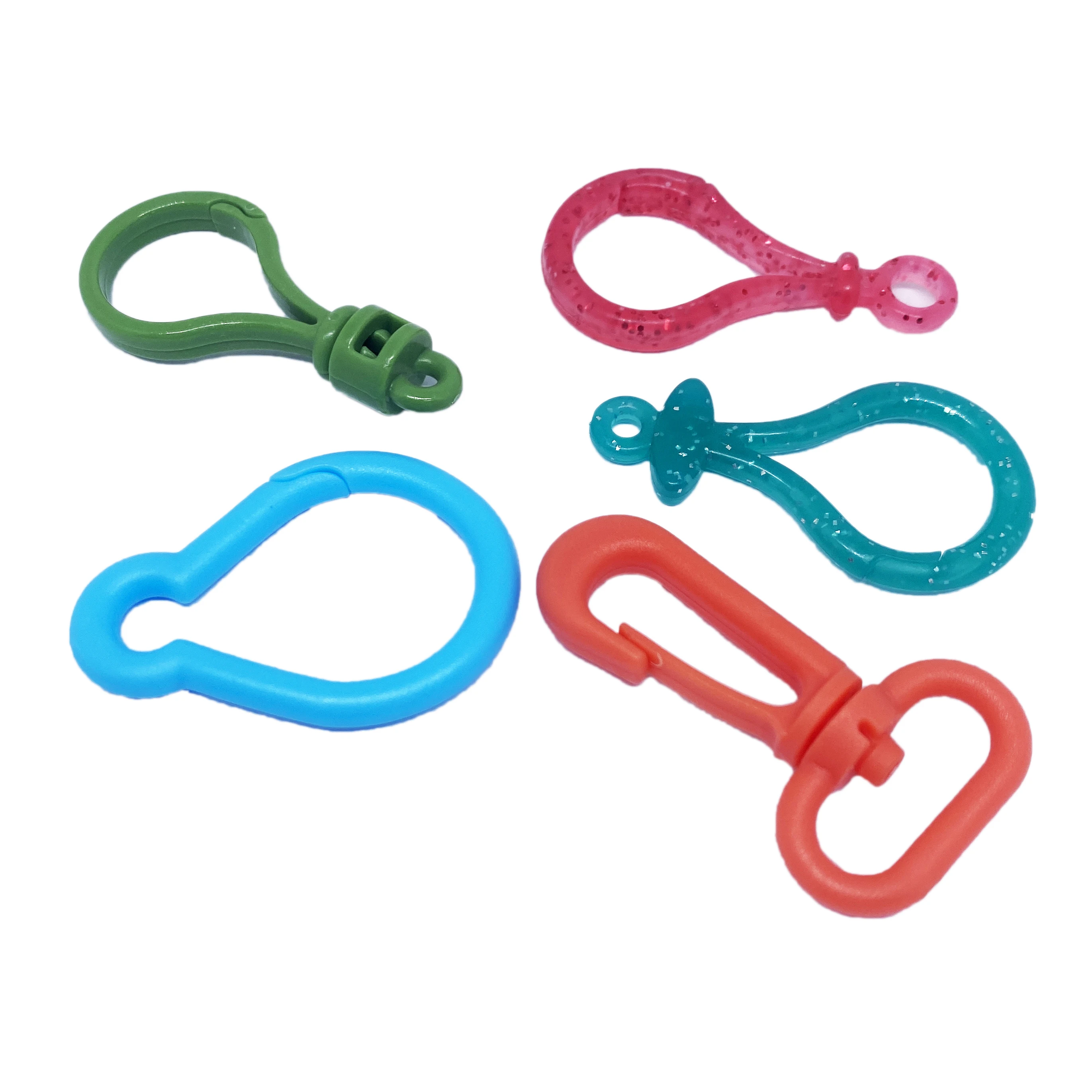 Mixed Colorful Plastic Buckles Light Bulb Snap Hook For Toy Holder Garment Accessories