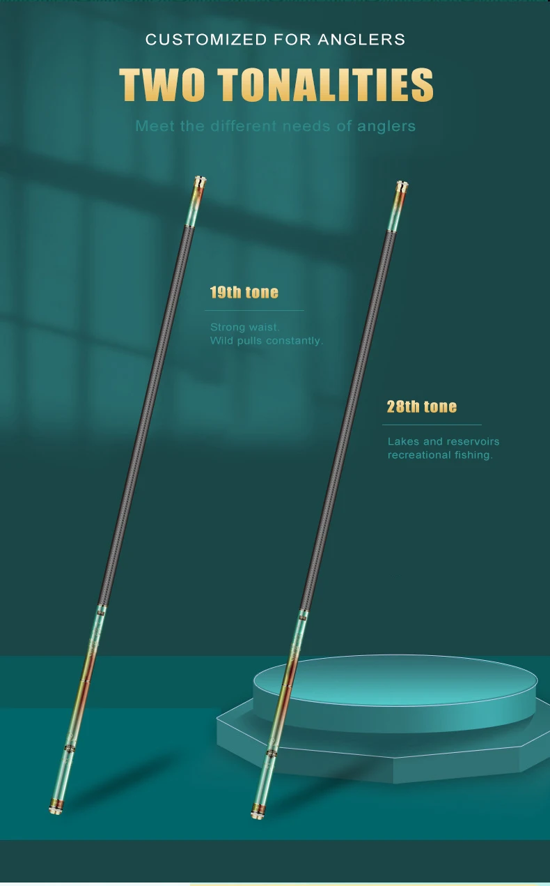 Alocs Wholesale Ultralight Carbon Fiber vara de pesca Sea Bait Carp Spinning Casting Rod Bass Fly Surf Fishing Pole Rod for Sale