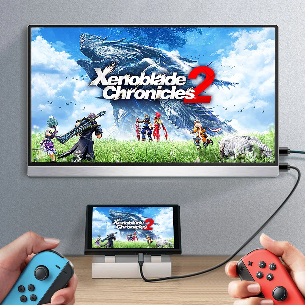 Full HD 1080P Gaming Monitor 15.6 inch Portable Monitor with Type-C USB for Laptop Pc Mobile Phone screen extension