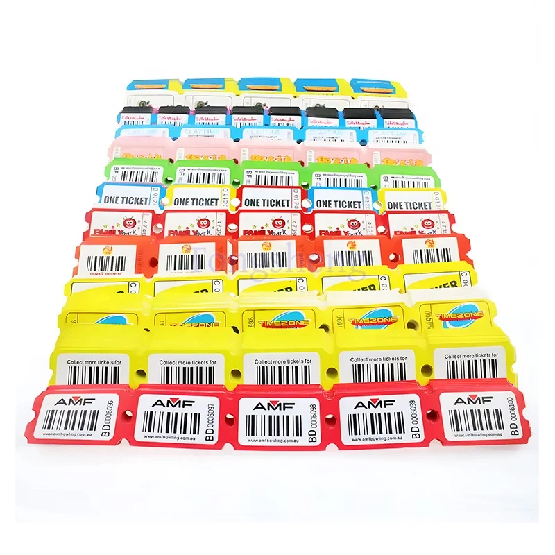 Factory Colorful Arcade Tickets Customised Lottery Ticket paper arcade redemption tickets paper