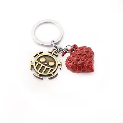 Anime One Piece The Devil Fruit Shape Pendant Keychain for Fans Jewelry