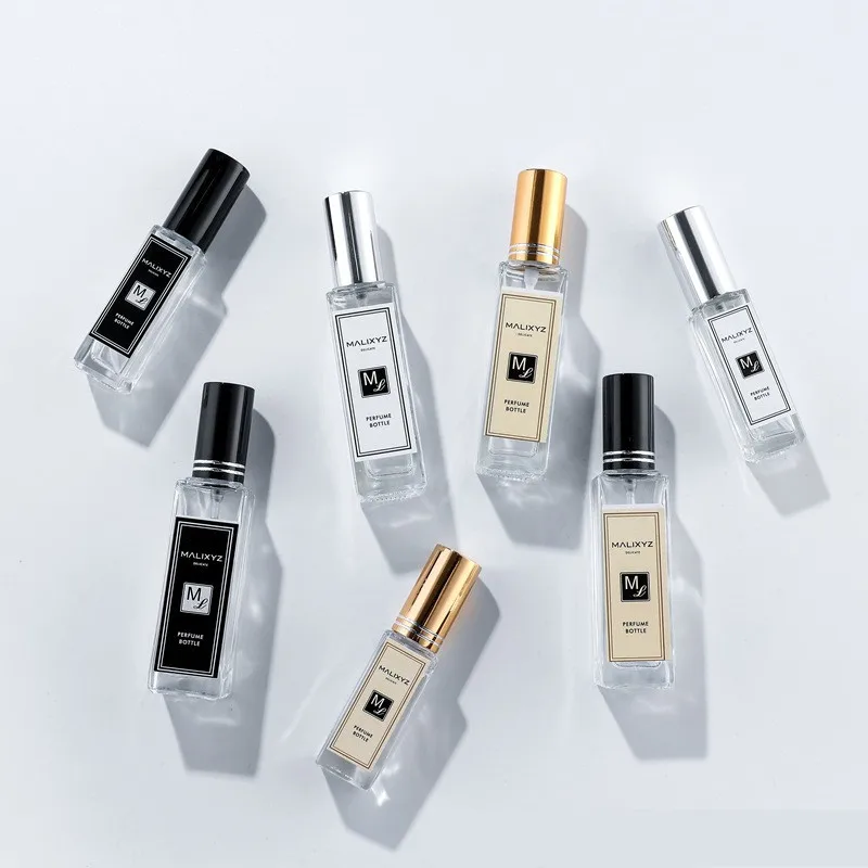 Refillable Square Empty Clear Glass Perfume Bottles With Magnetic Lid