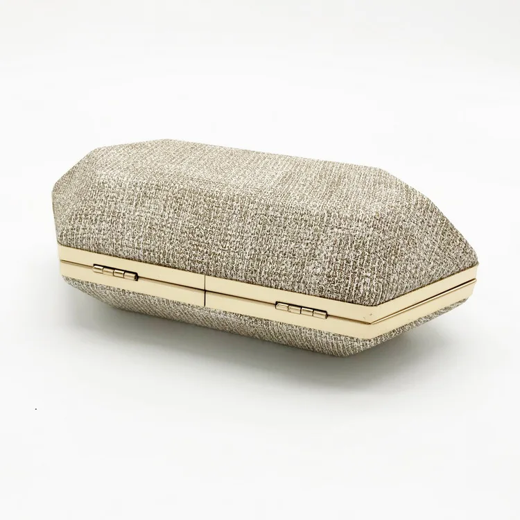 
Popular Bridal Proms Yellow Bags European New Style Women Evening Bags Metal Strap Purse Party PU Clutch Handbag For Wedding 