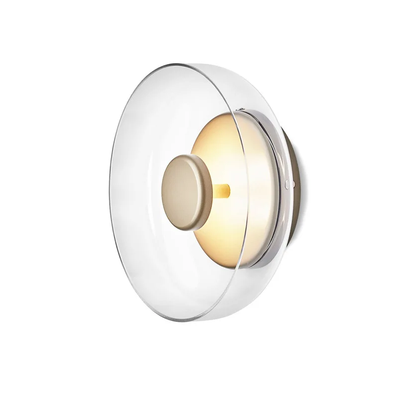 
Светодиодная декоративная стеклянная настенная лампа для гостиничной комнаты, Современная Золотая прикроватная декоративная настенная лампа 