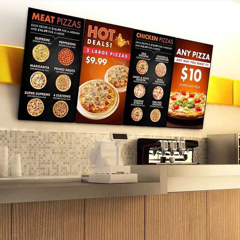 32Inch Auto Brightness Sensor High Temperature Resistant Digital Window Display Lcd Restaurant Menu Display