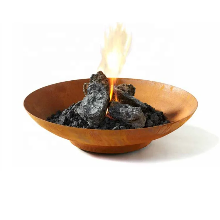 Garden warming decorate corten steel table top steel outdoor firepit burner