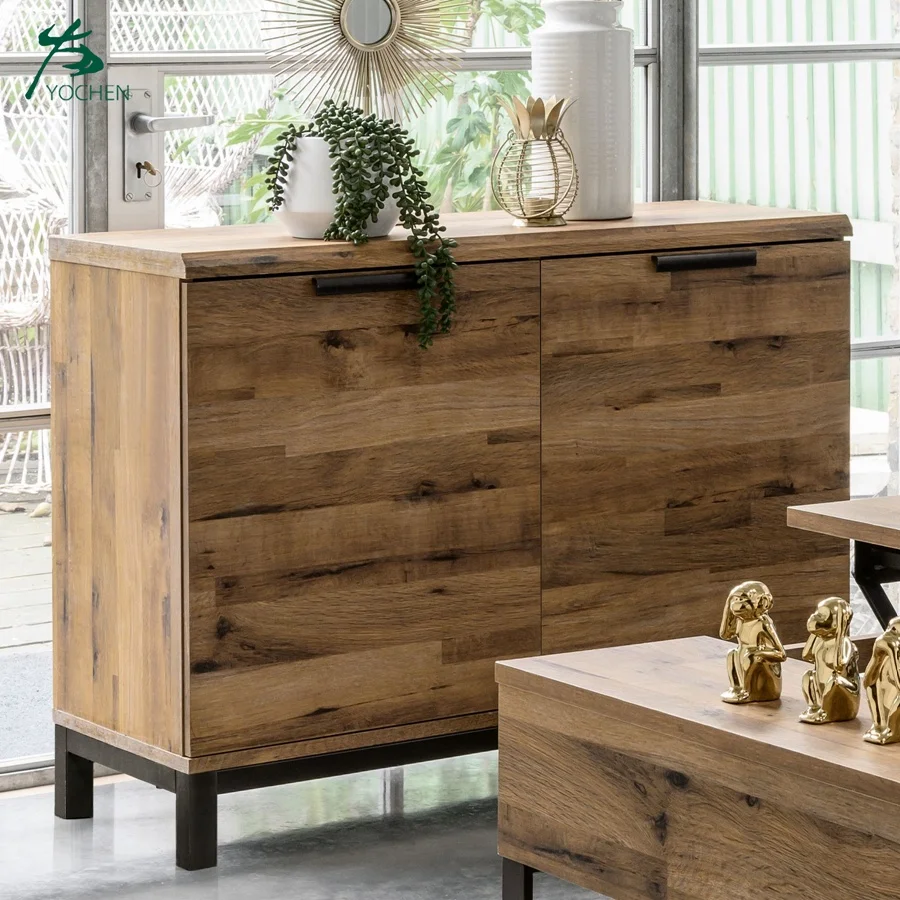 
Vintage Oak Effect Wooden Cabinet Bedroom Storage Cabinet 6 drawers Dresser 