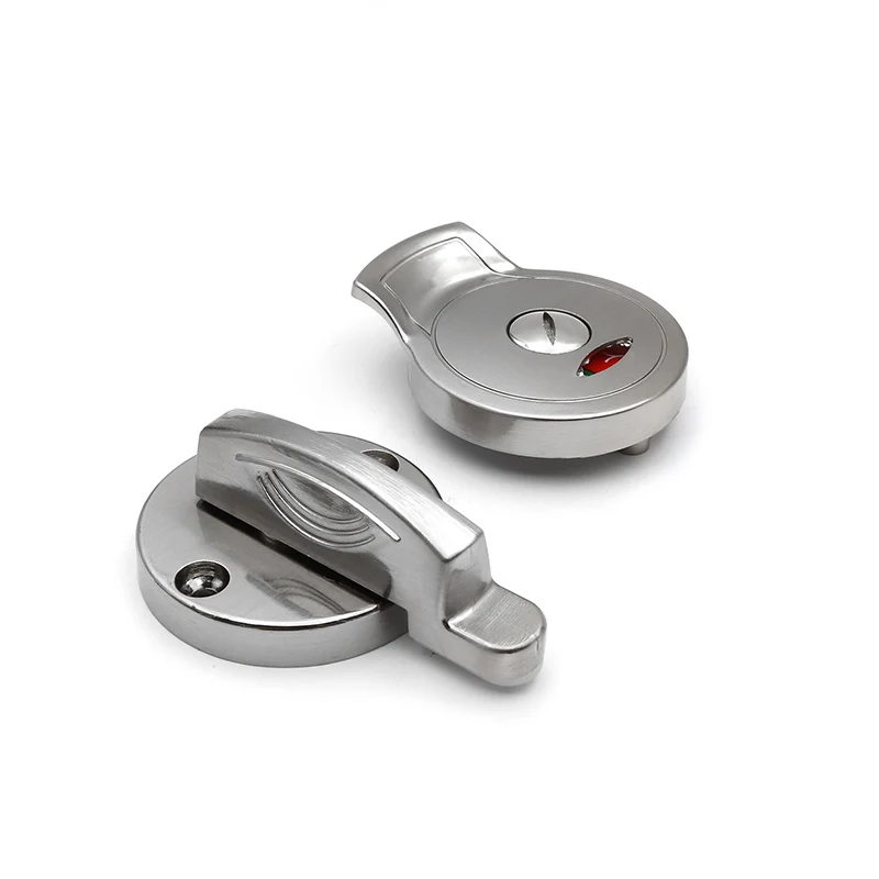 Factory HPL Toilet Cubicle Partition Zinc Alloy Indicator Latch Turn Door Locks For Public WC Cubicles