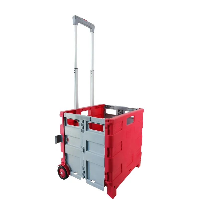 65L New Arrival Easy Storage Folding Shopping Two Wheels Trolley Smart Trolley Cart