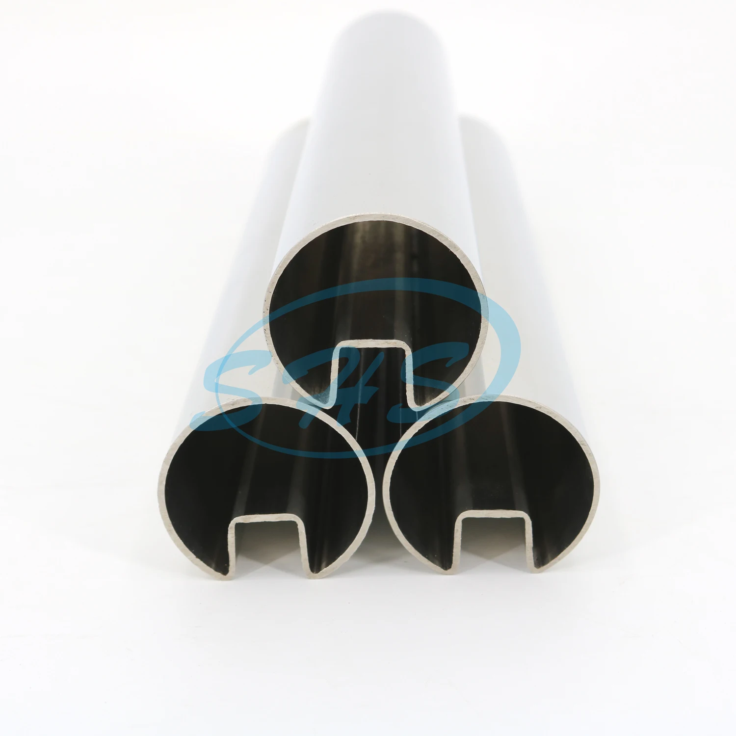 Hot selling PVD plated rose golden surface SS304 SS316 Grade stainless steel pipe with slot for glass railing system