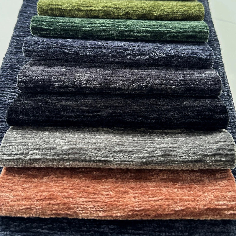 Luxury Velvet Upholstery Chenille Fabric For Sofa Furniture Car Seat Bedding