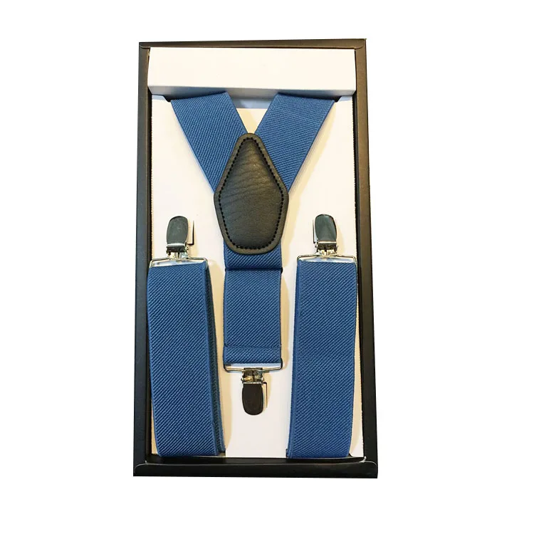 
Solid Color Men Belt Set Boys Suspenders Polyester Y Back Braces Adjustable Elastic OEM 