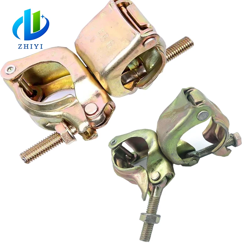 ladder accessories swivel clamp construction double coupler right angle coupler 48.6*48.6mm scaffold builder