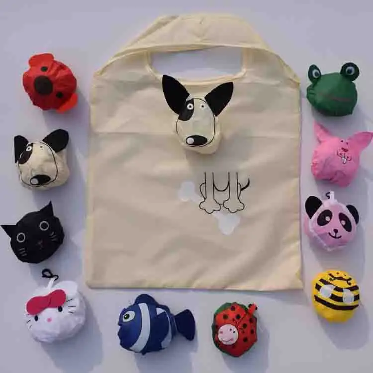 Wholesale Eco-friendly Polyester Animal Foldable Shopping Bags