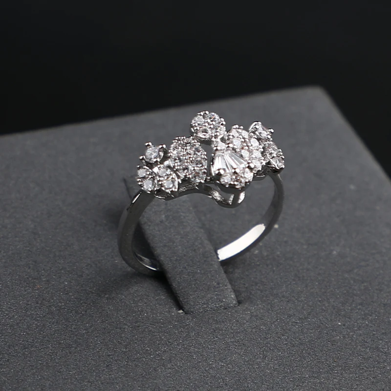 Factory wholesale Luxury Cubic Zircon 4pcs high quality hot sale Indian Dubai bridal wedding jewelry necklace set