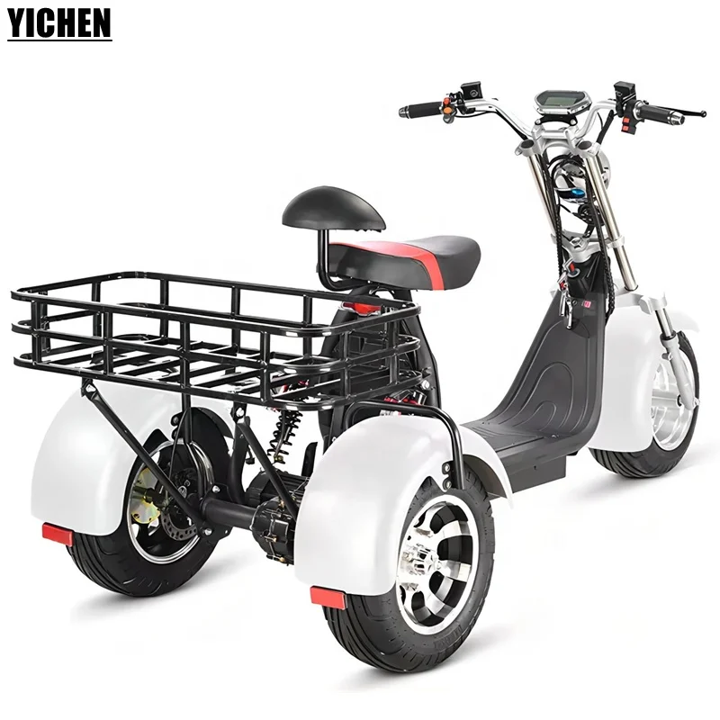 Hot selling warehouse eec Adult three wheel bicycle Lithium Battery 60V 20Ah 2000 w tricycle 3 wheel electric scooter citycoco