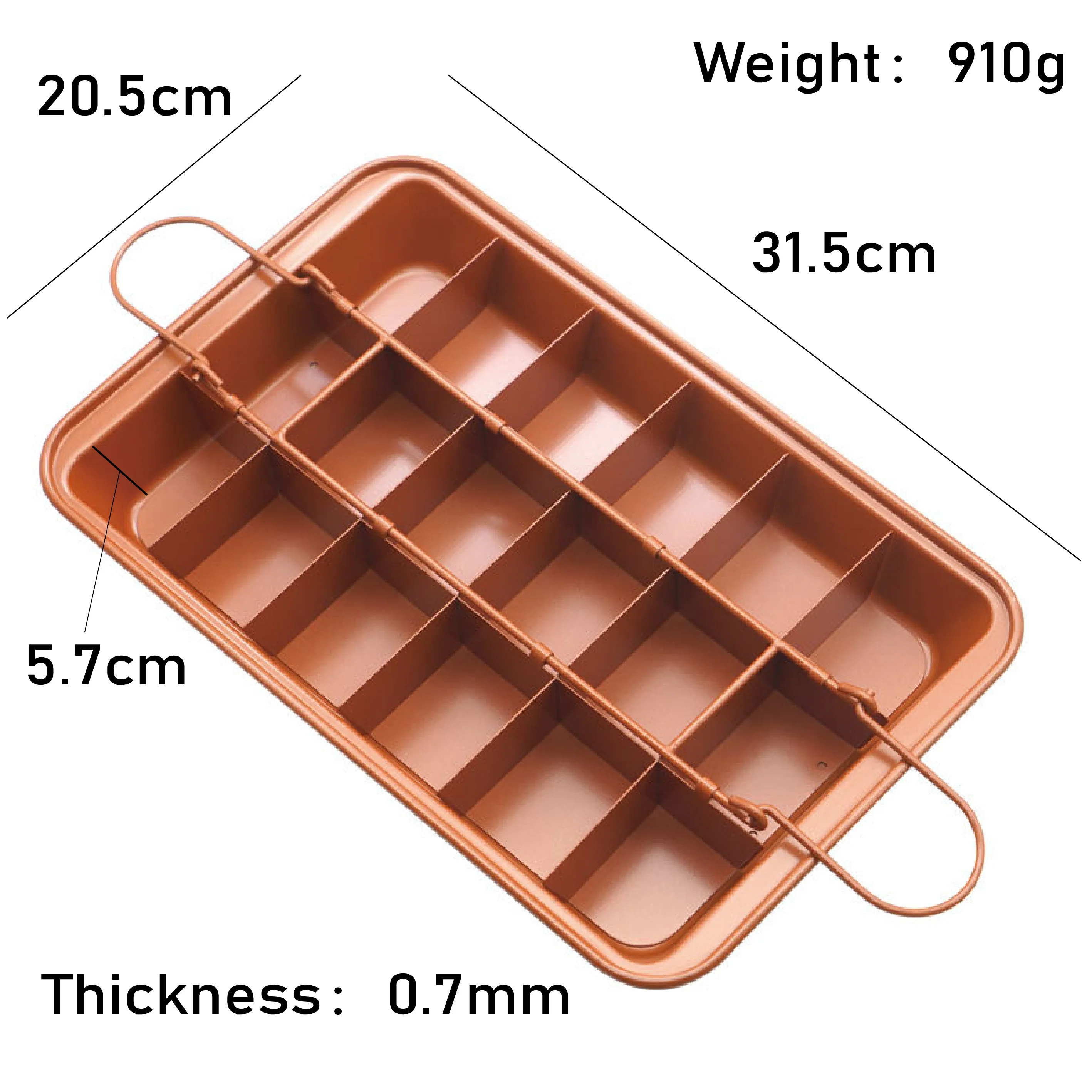 
Non Stick Brownie Pans with Dividers, High Carbon Steel Baking Pan, Makes 18 Pre-cut Brownies All at Once 